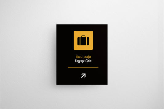 Signage Airport Baggage Claim Black 135x160cm