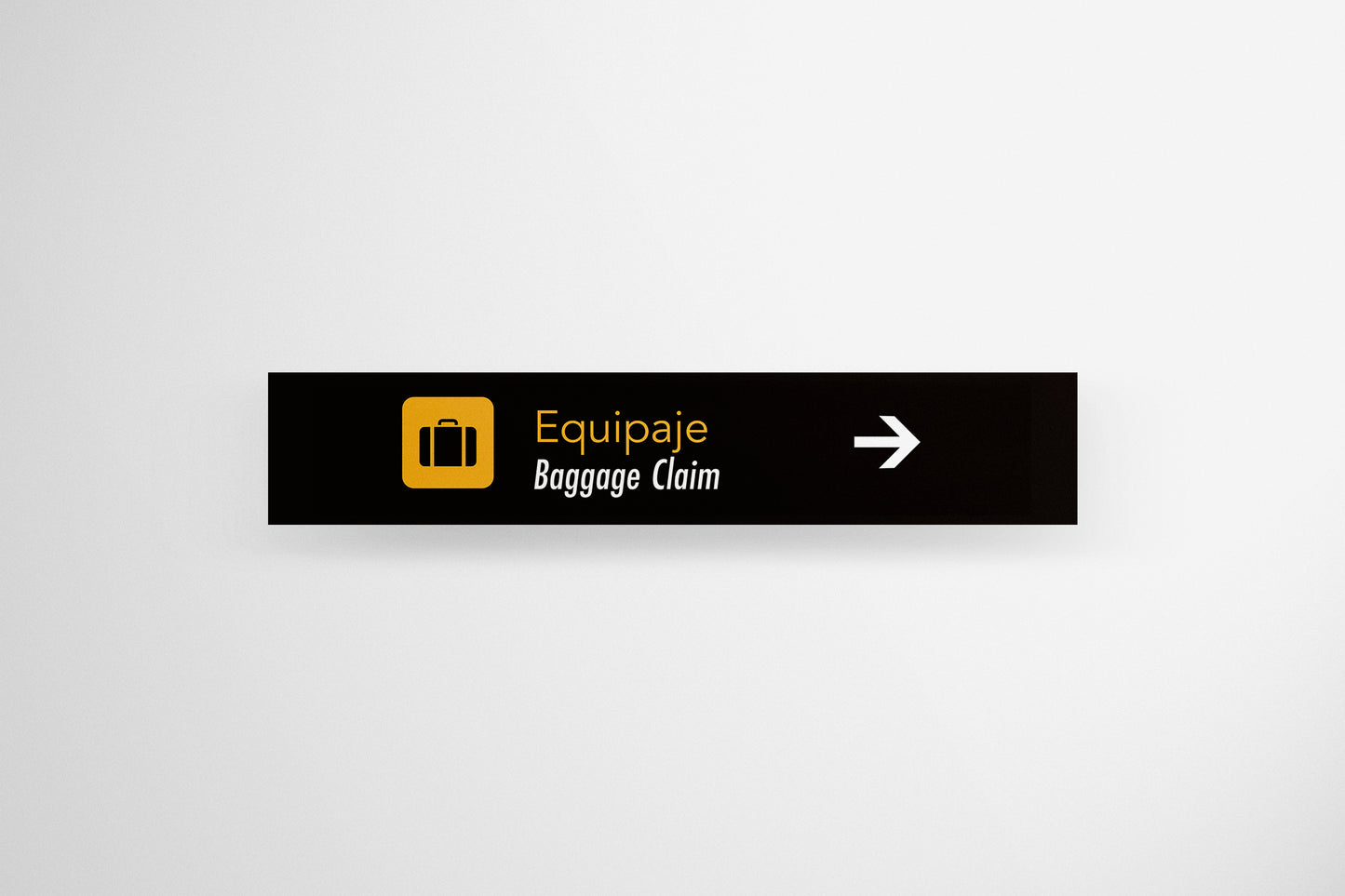 Signage Airport Baggage Claim Black 159x30cm