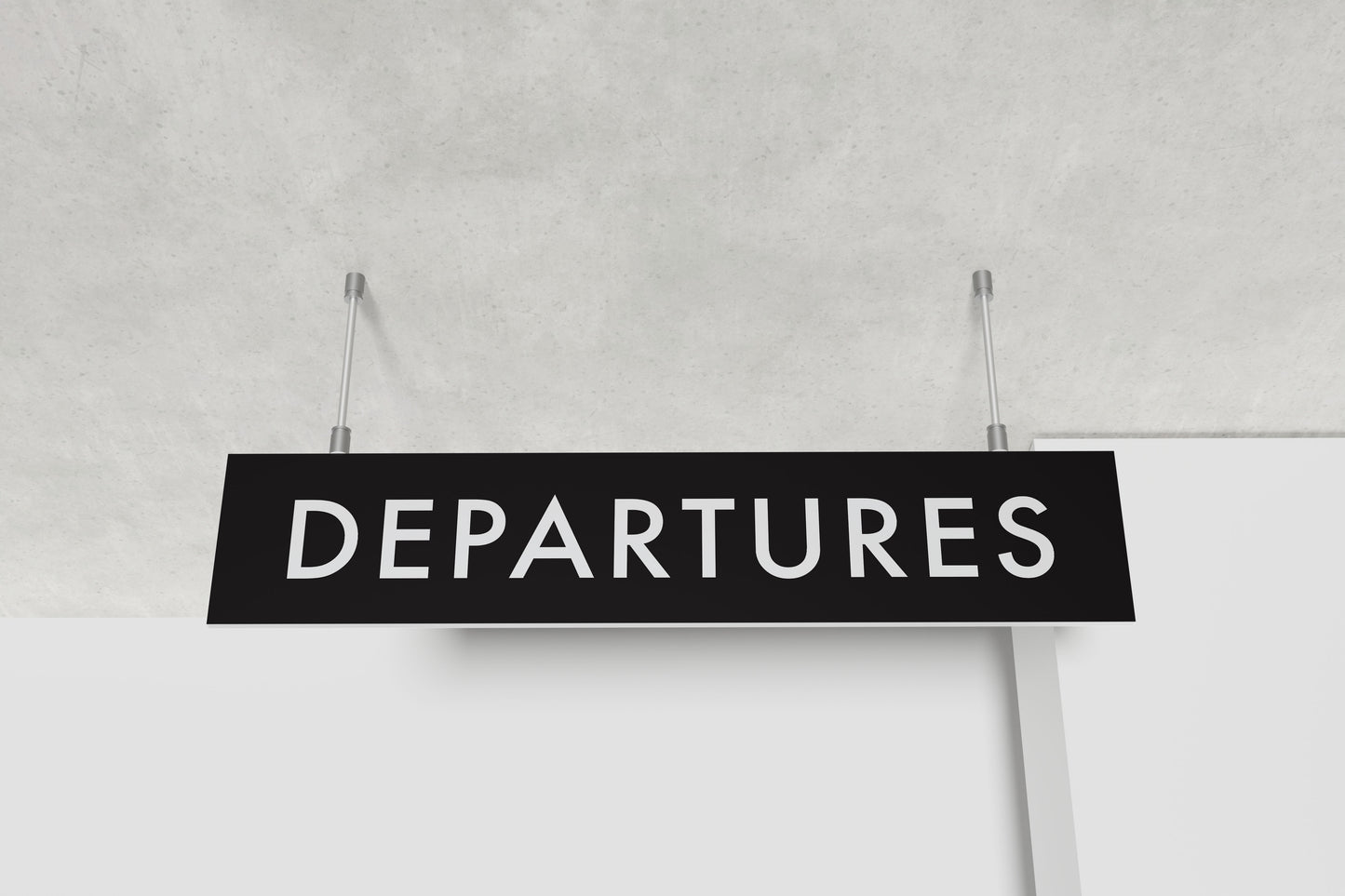 Signage Airport Departures 120x25cm
