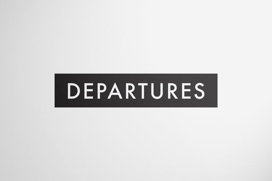 Signage Airport Departures 120x25cm