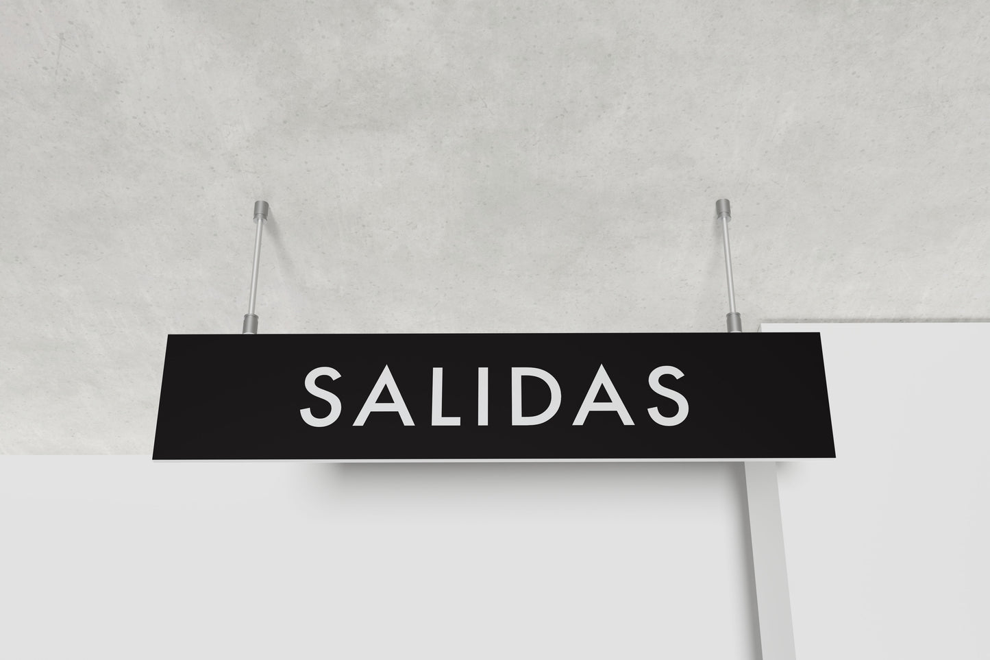 Signage Airport Salidas Grey 120x25cm