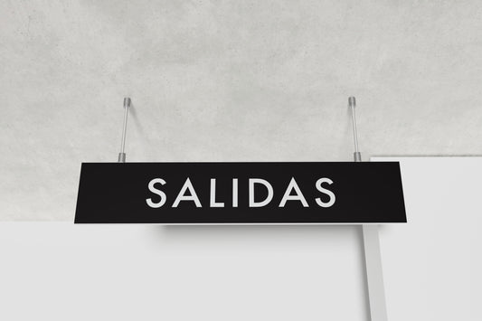 Signage Airport Salidas Grey 120x25cm