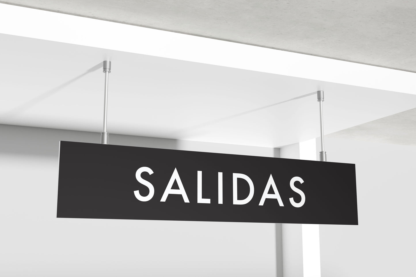 Signage Airport Salidas Grey 120x25cm