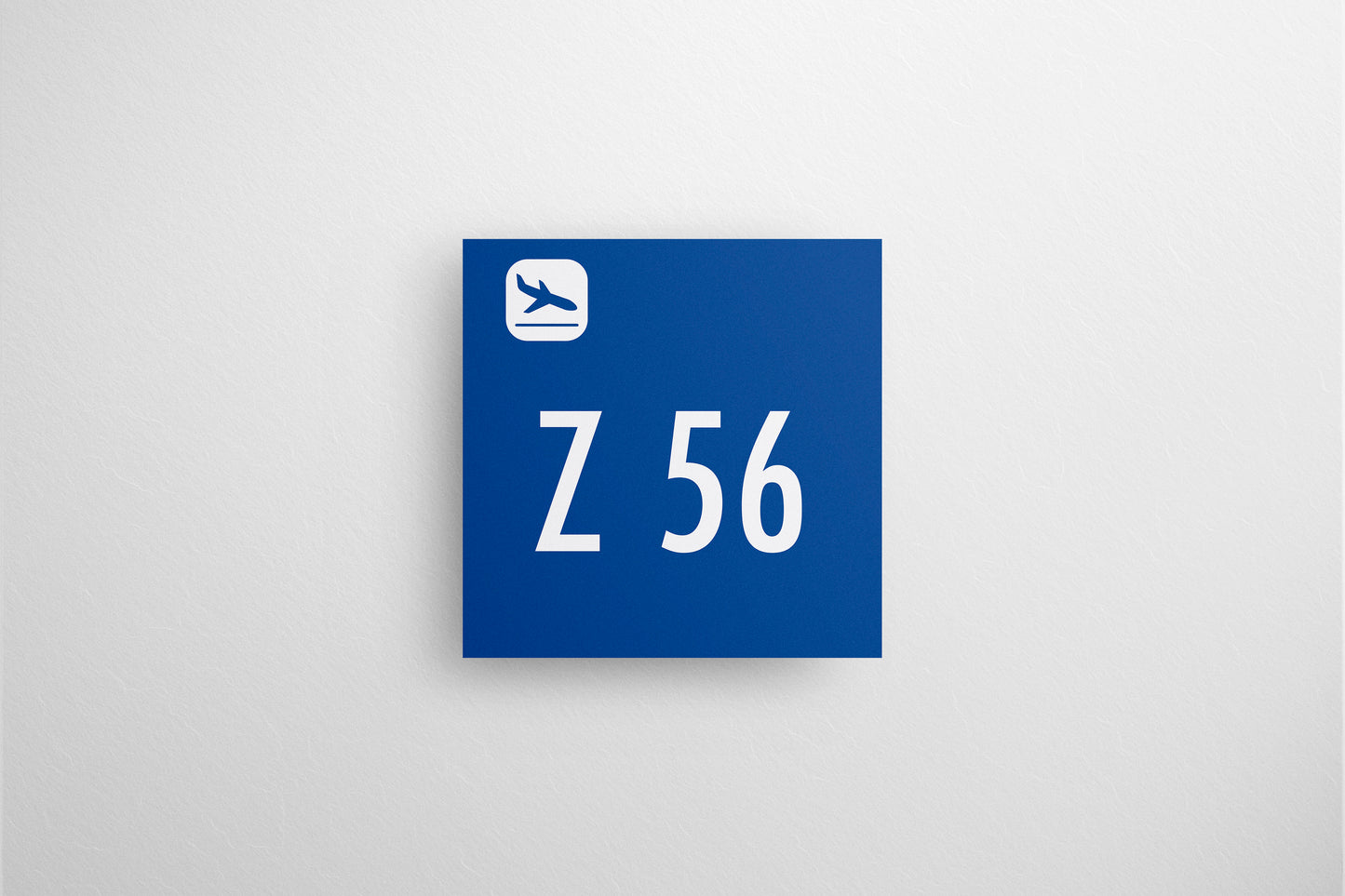 Signage Airport Gate Z56 Blue 40x40cm