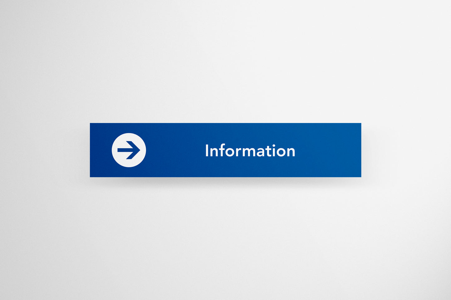 Signage Airport Information Blue 150x30cm