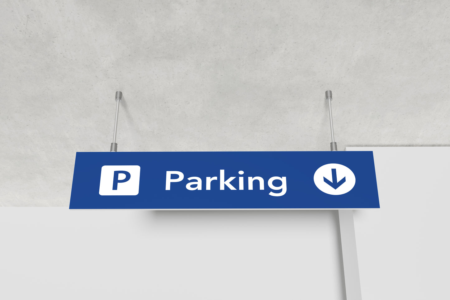 Signage Airport Parking Blue 300x75cm