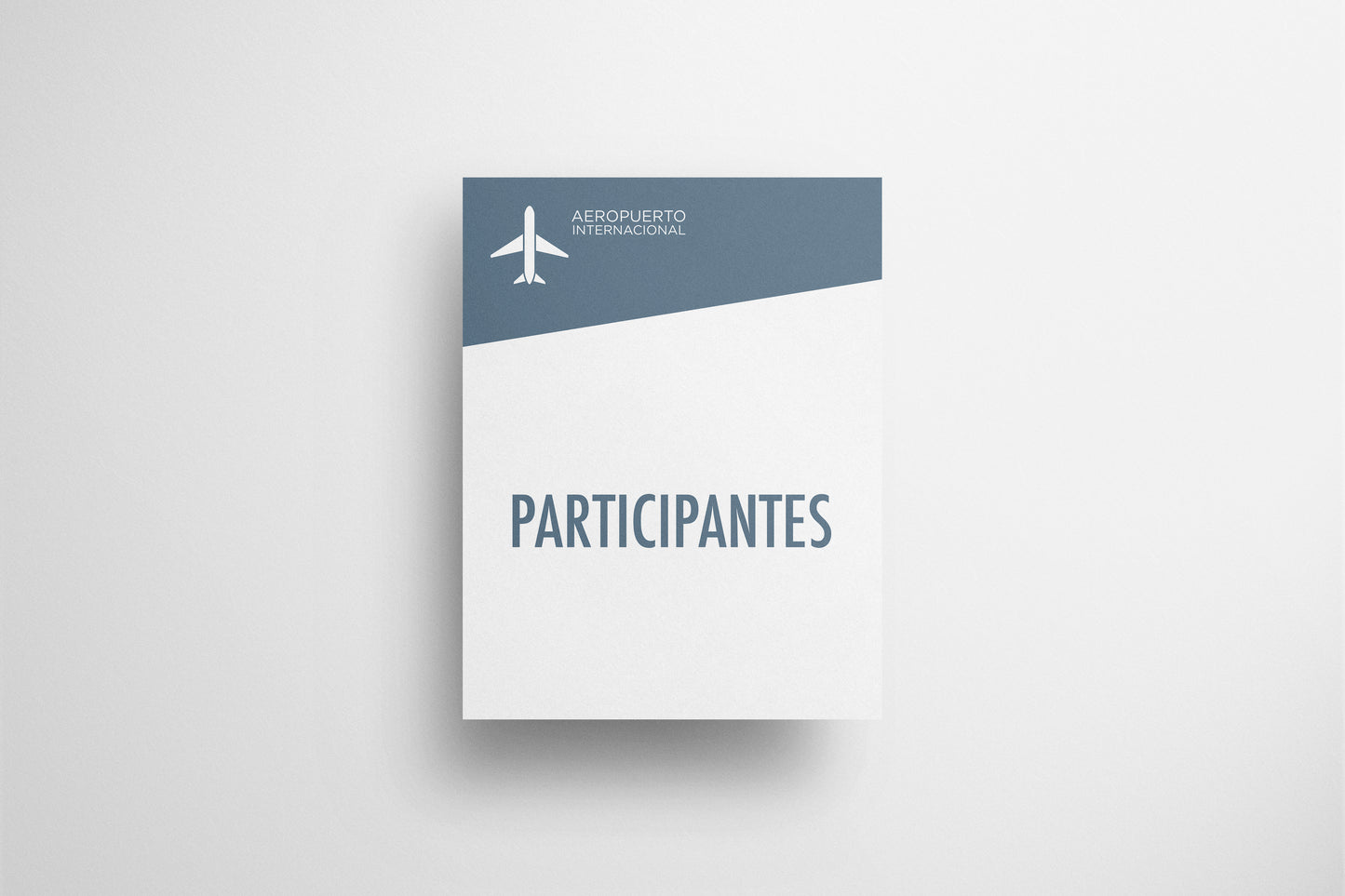 Signage Airport Participantes White Grey 21.5x27.9cm