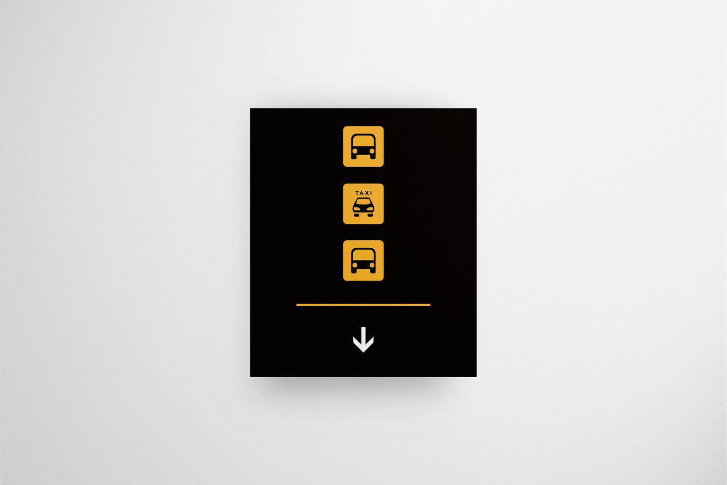 Signage Airport Transport Black 135x160cm