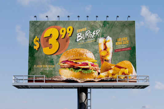 Sign Advertisement Burger Green 341x193cm