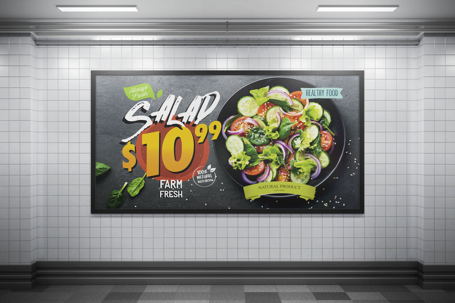Sign Advertisement Salad 331x192cm