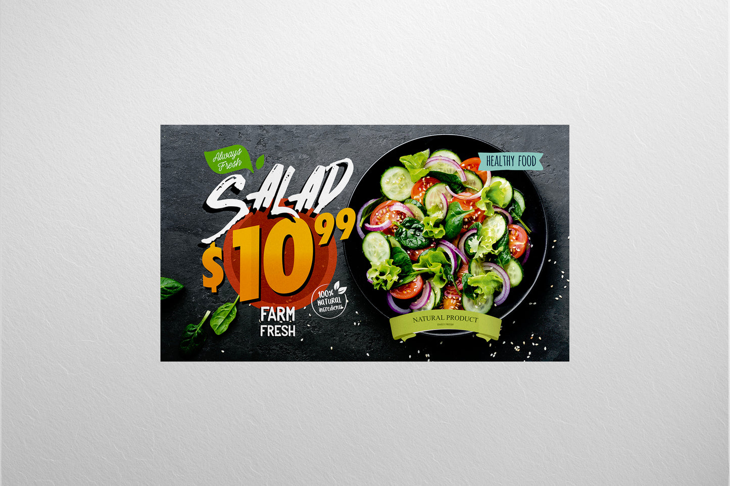 Sign Advertisement Salad 331x192cm