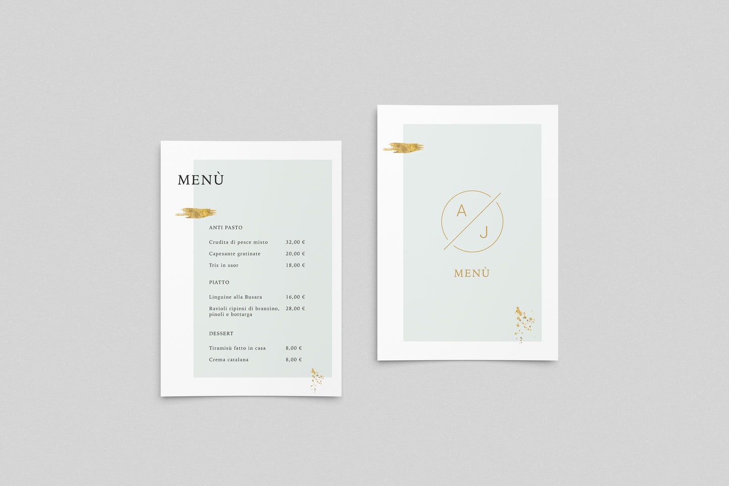 Prop Menú Italian Restaurant AJ 17.9x24.9cm