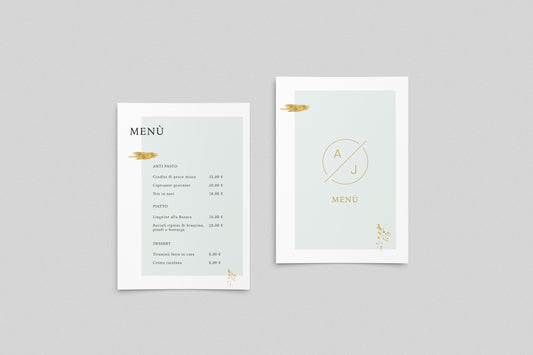 Prop Menú Italian Restaurant AJ 17.9x24.9cm