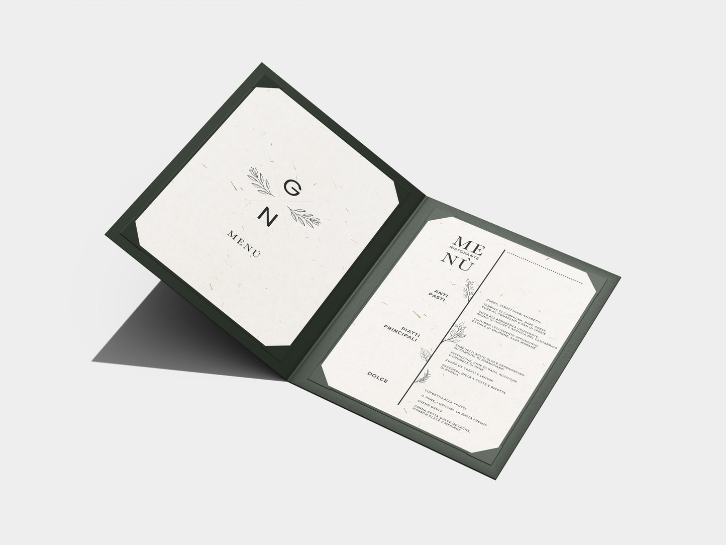 Prop Menú Italian Restaurant GN 17.9x24.9cm