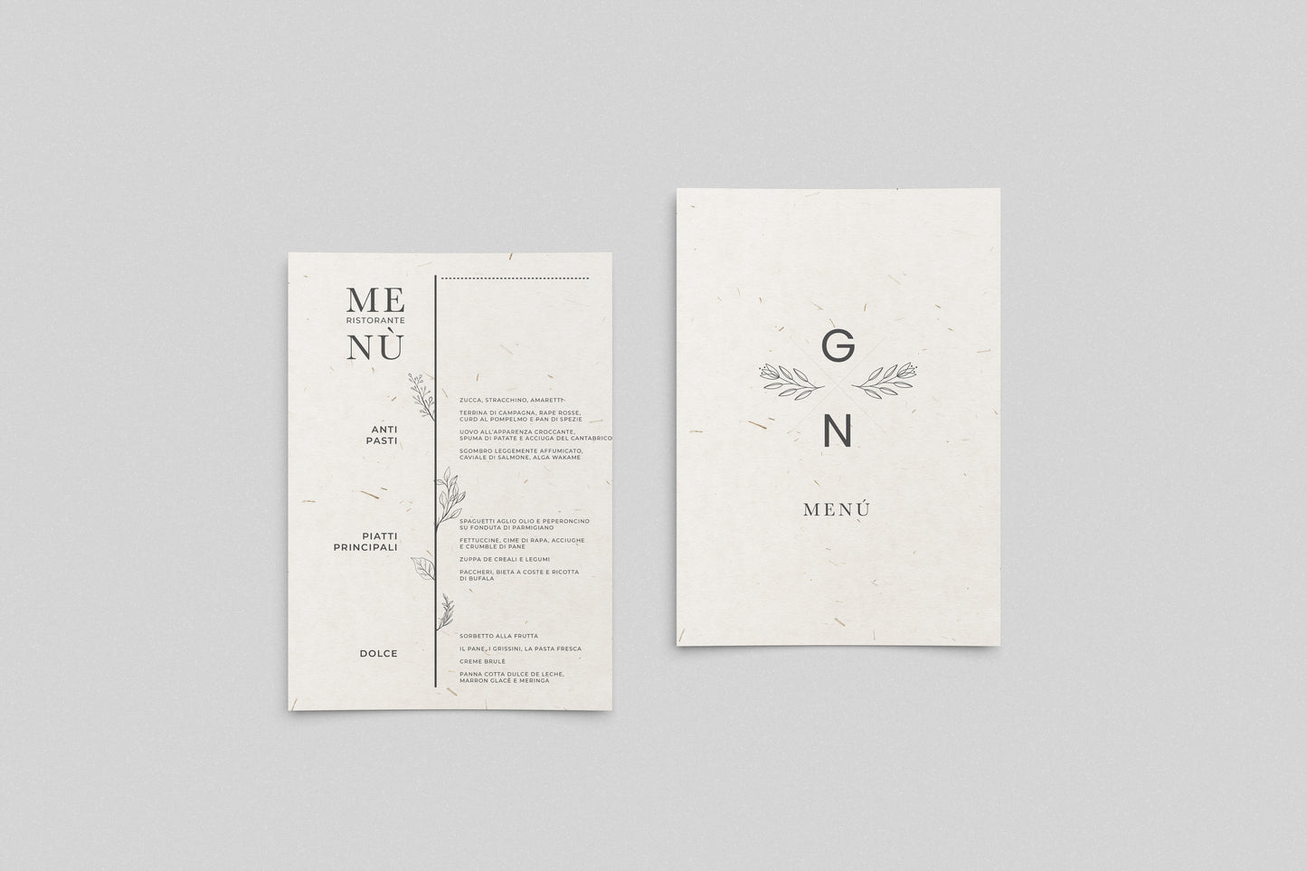 Prop Menú Italian Restaurant GN 17.9x24.9cm