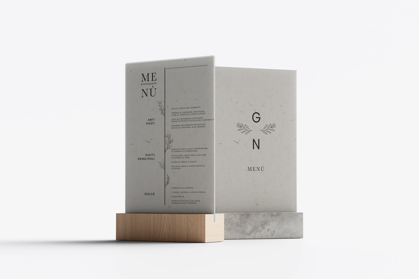 Prop Menú Italian Restaurant GN 17.9x24.9cm