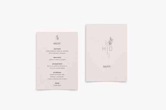 Prop Menú Italian Restaurant Helena & Daniel 17.9x24.9cm
