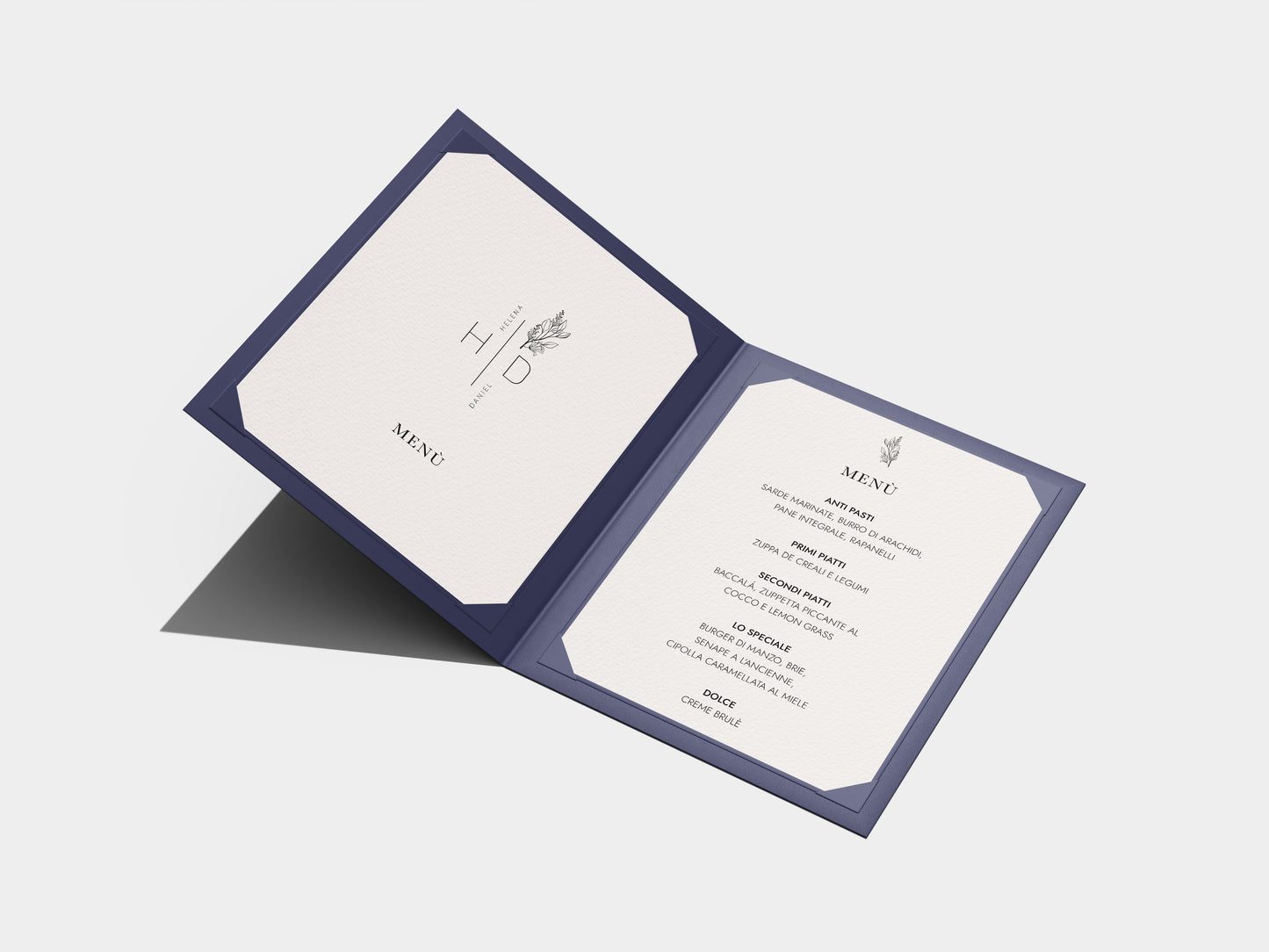 Prop Menú Italian Restaurant Helena & Daniel 17.9x24.9cm