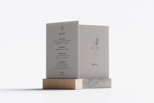 Prop Menú Italian Restaurant Helena & Daniel 17.9x24.9cm