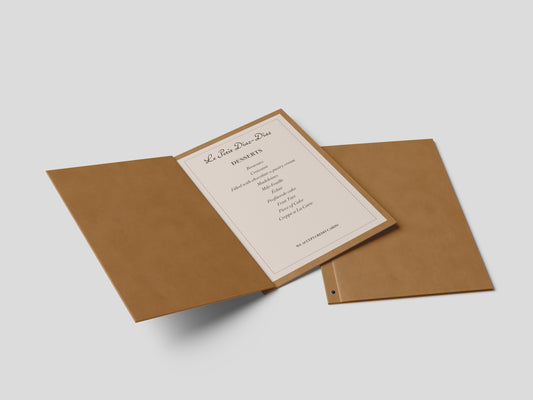 Prop Menú French Restaurant Le Petit Diaz 27.9x43.1cm