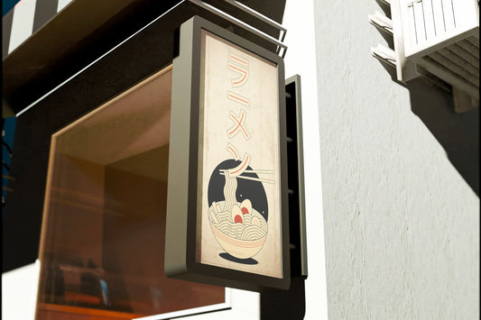 Signage Japanese Restaurant Ramen 45.7x91.4cm