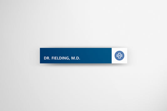 Signage Hospital Doctor Fielding Blue 46.3x8.2cm