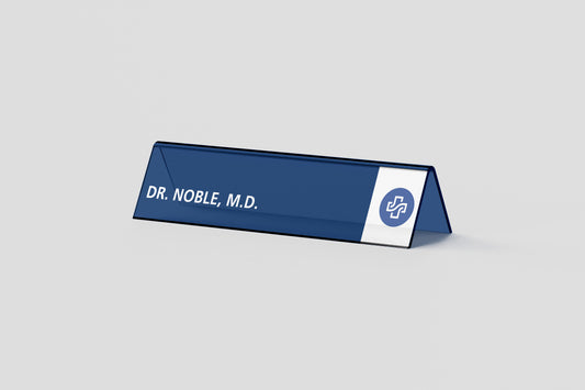 Signage Hospital Doctor Noble Blue 46.3x8.2cm