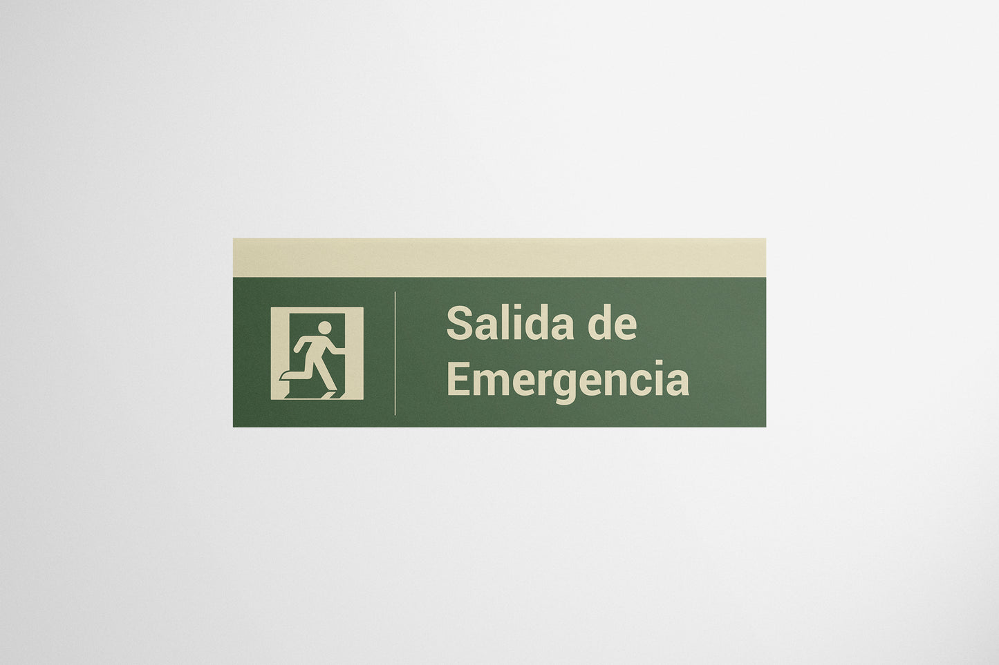 Signage Hospital Emergency Exit Green 43.1x15.3cm