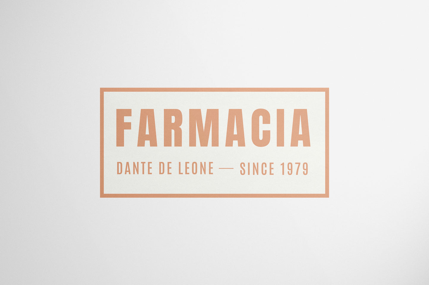 Signage Hospital Farmacia Dante De Leone Orange 110x53cm