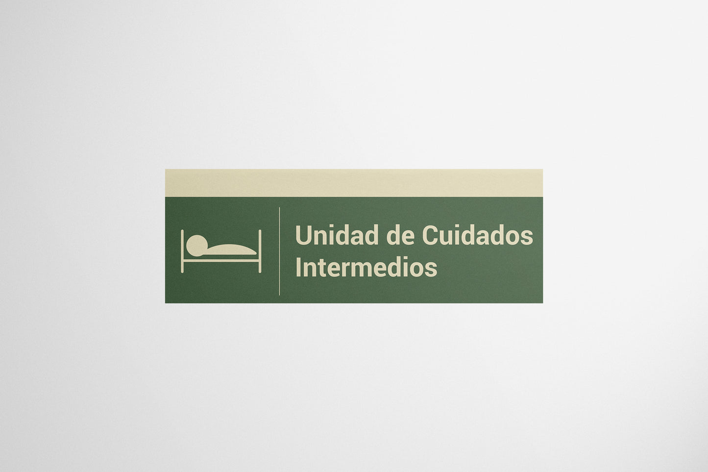 Signage Hospital Intermediate Care Green 43.1x15.3cm