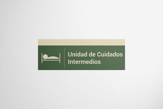 Signage Hospital Intermediate Care Green 43.1x15.3cm