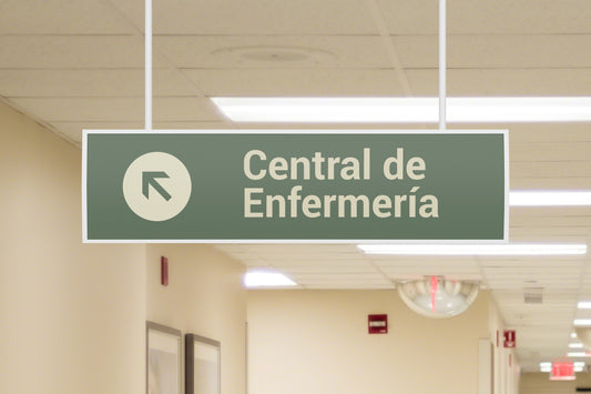 Signage Hospital Enfermeria Green 92.4x23.7cm