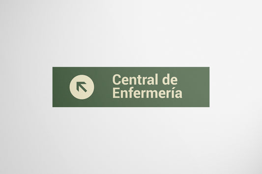 Signage Hospital Enfermeria Green 92.4x23.7cm