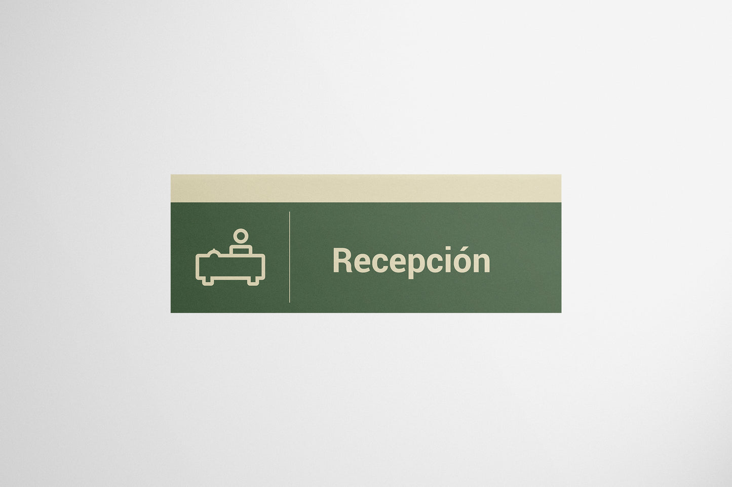 Signage Hospital Reception Green 43.1x15.3cm