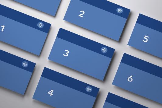 Signage Hospital Room 1-6 Blue 22x14cm, 15×9 cm & 20.9×14.9 cm