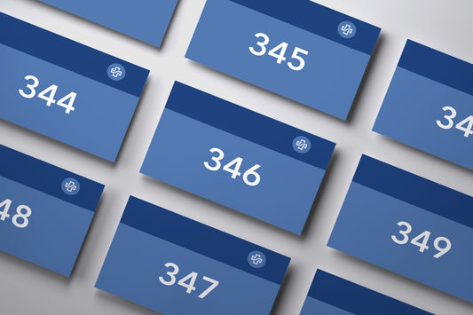 Signage Hospital Room 344-349 Blue 20.9x14.9cm