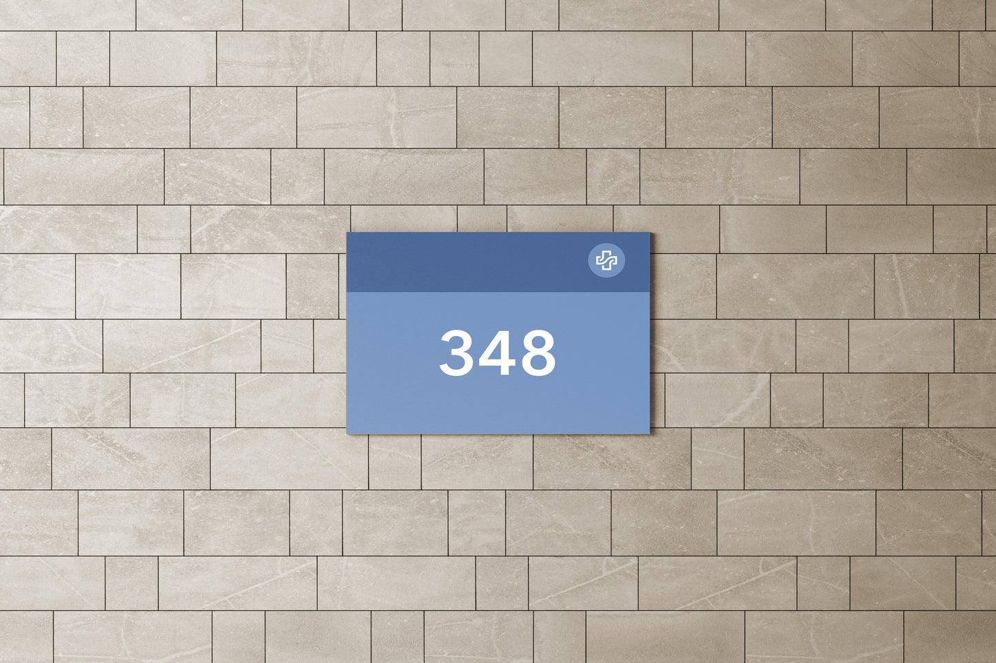 Signage Hospital Room 344-349 Blue 20.9x14.9cm