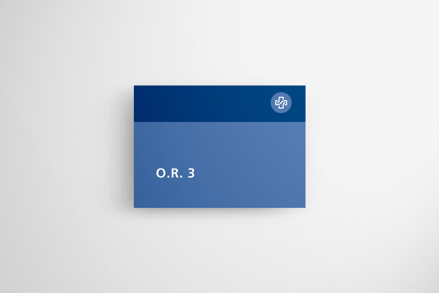 Signage Hospital Room OR3 Blue 20.9x14.9cm