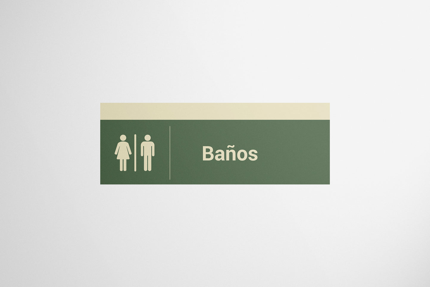 Signage Hospital WC Green 43.1x15.3cm