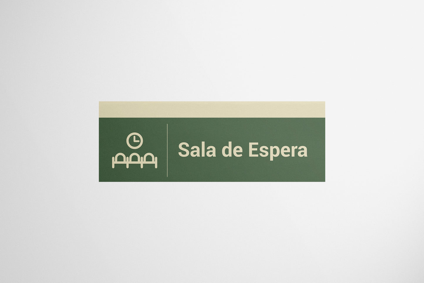 Signage Hospital Waiting Room Green 43.1x15.3cm