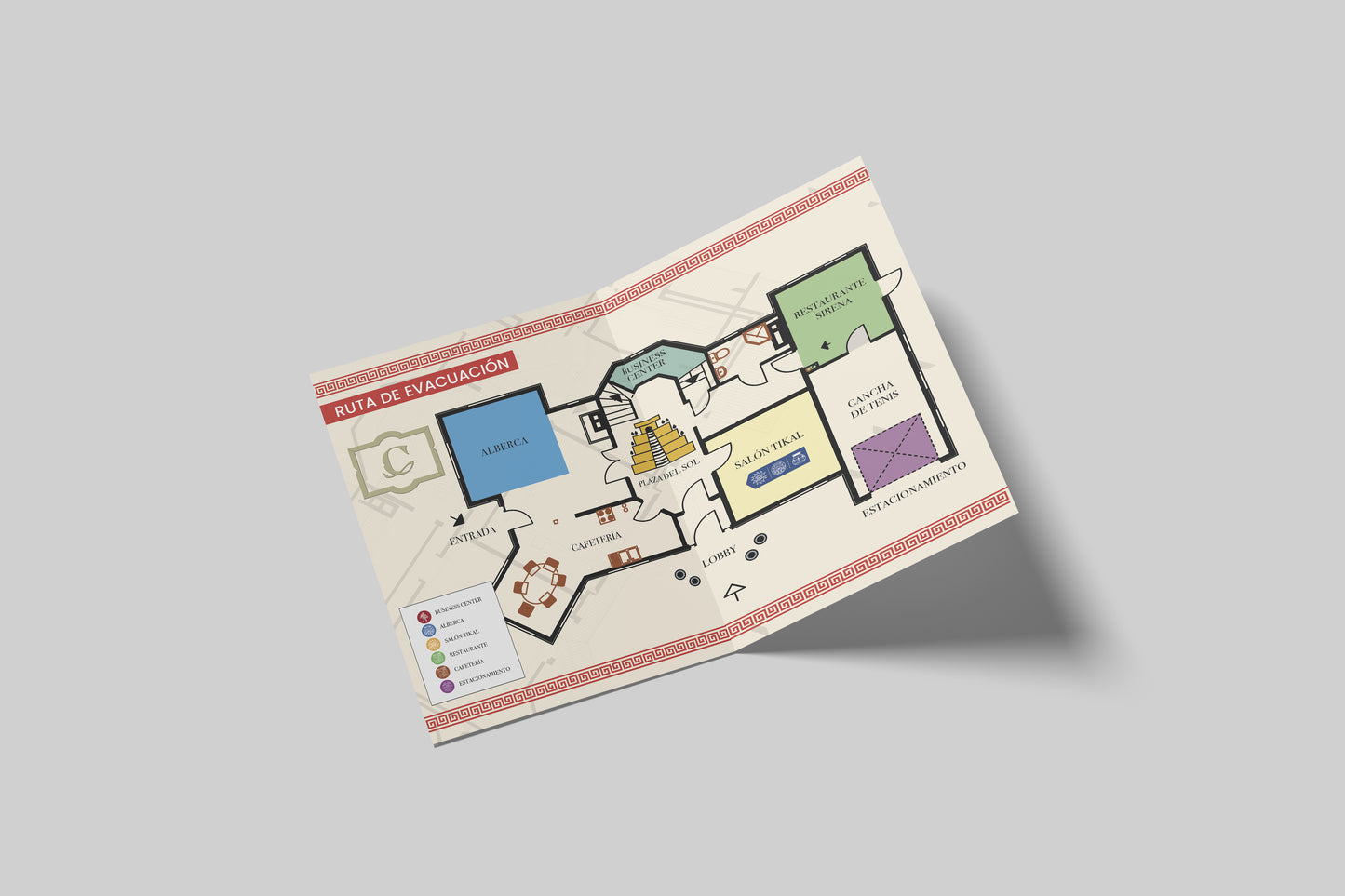 Print Hotel Signage Map 28.5x22cm