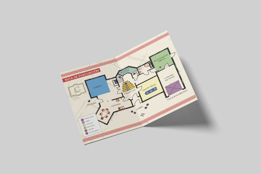 Print Hotel Signage Map 28.5x22cm