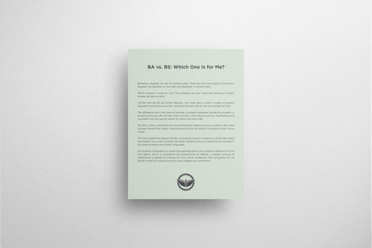 Print School Advice BA & BS 21.5x27.9cm