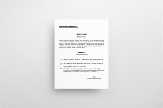 Print School Advice Ballet Classes 21.5x27.9cm