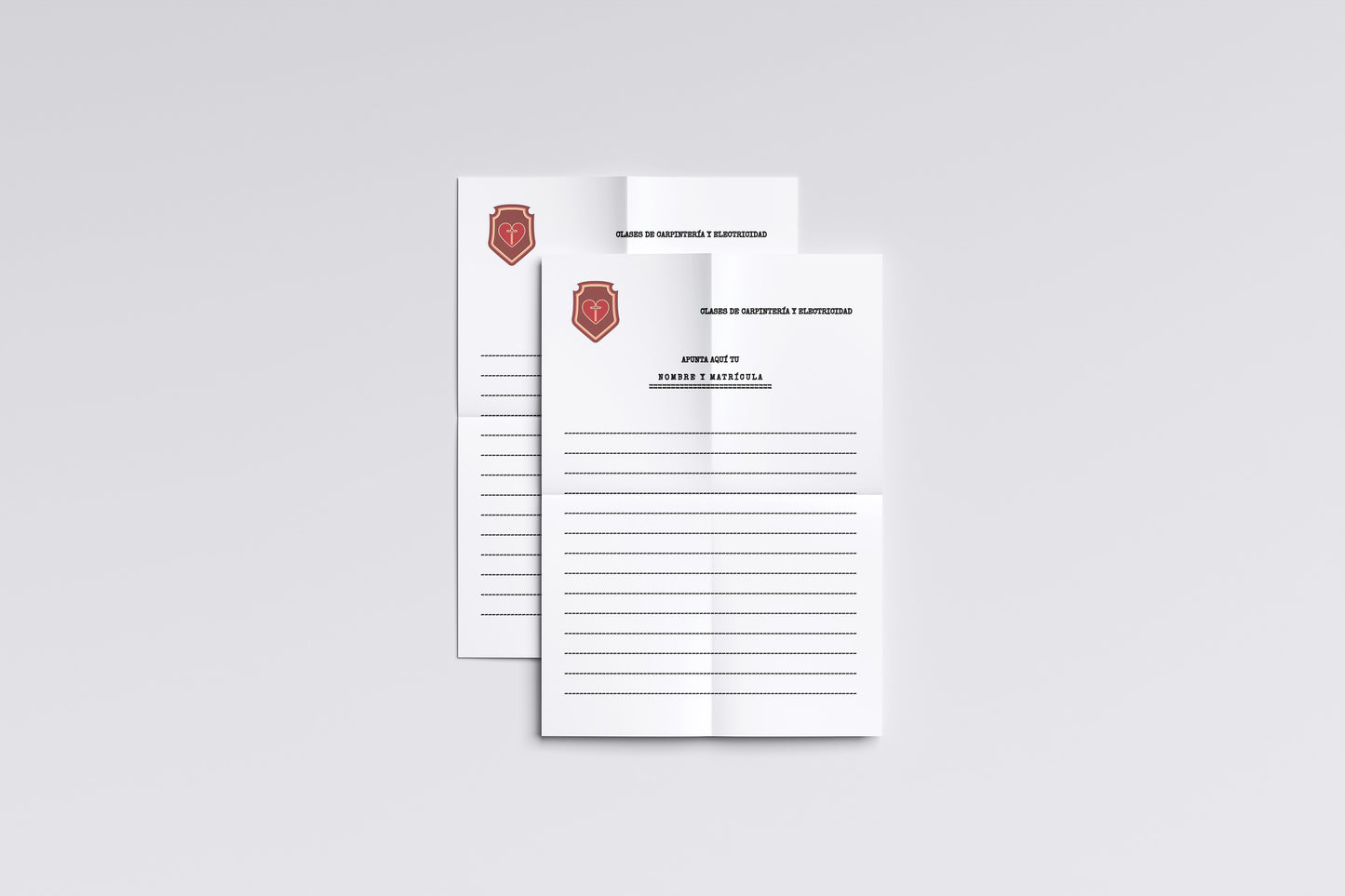 Print School Advice Carpentry & Electricity Classes Registration 21.5x27.9cm