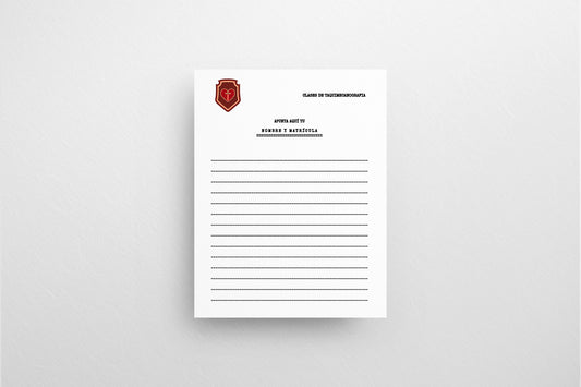 Print School Advice Classes Registration Taquimecanografía 21.5x27.9cm