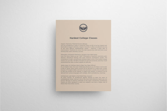 Print School Advice Hard Classes 21.5x27.9cm