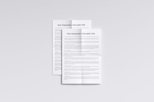 Print School Advice Organization Tips 21.5x27.9cm