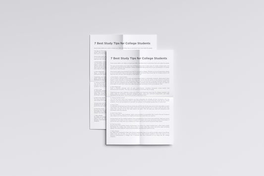 Print School Advice Study Tips 21.5x27.9cm