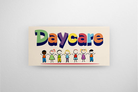 Sign School Daycare V1 125x60.5cm